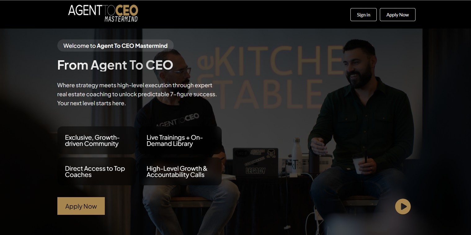 Agent to CEO Website