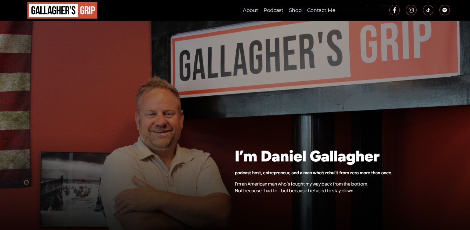 Gallagher's Grip About Page